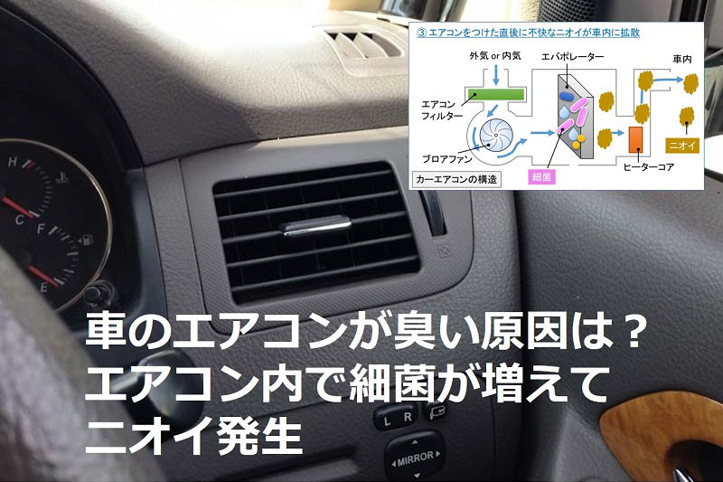車のエアコンが臭い原因は？エアコン内で細菌が増えてニオイ発生